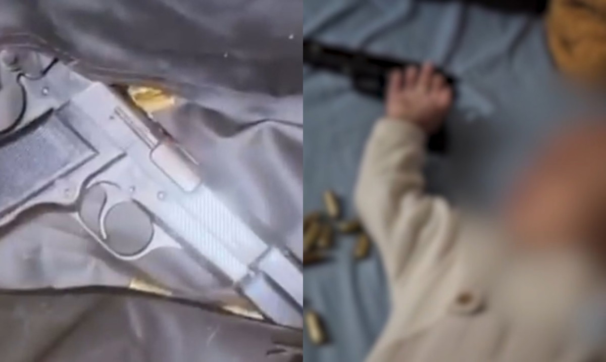 تفاخر بسلاح فوق رأس طفله.. اتهام شابين من عرابة بحيازة سلاح