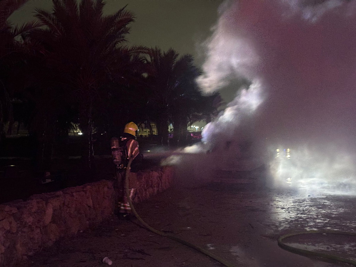  نشوب حريق بمركبة كهربائيّة اللّيلة الماضية في جسر الزرقاء