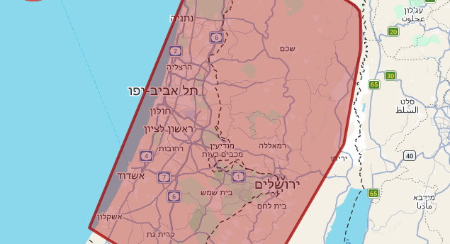 خلال أقل من ساعة: صفارات الإنذار تدوي في الشمال ثم المركز بعد رصد إطلاق صواريخ من إيران