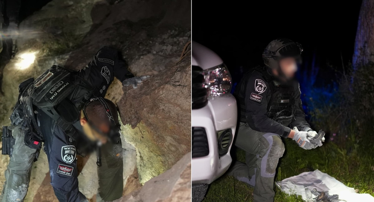 منطقة القدس: خبراء المتفجرات يجمعون شظايا أسلحة سقطت في ماتي يهودا