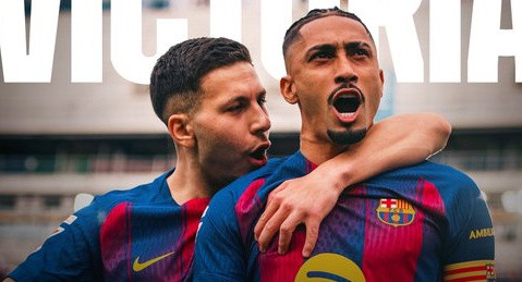 ثلاثية رافينيا تقود برشلونة لسحق إشبيلية وكانسيلو يهز الشباك