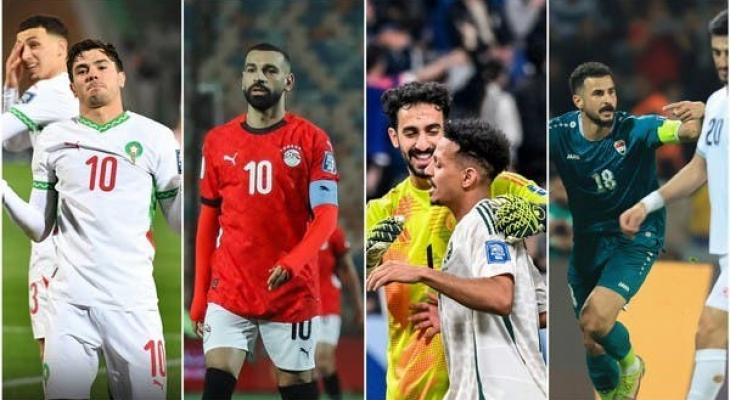 لأول مرة .. 8 منتخبات عربية في كأس العالم