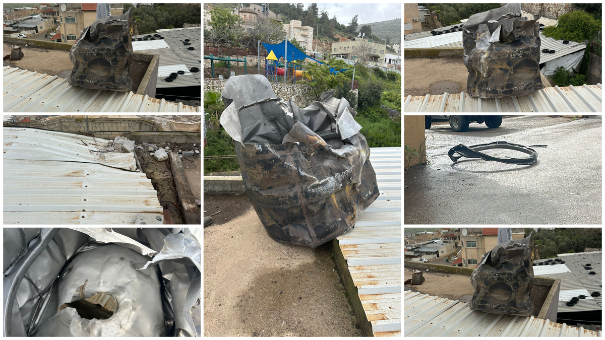 سقوط شظايا صواريخ ايرانية في البعينة نجيدات  دون اصابات 