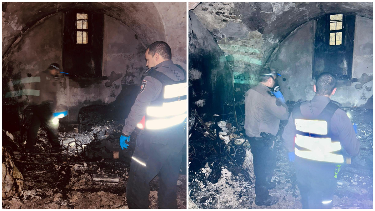 حريق في مبنى الدير الارمني بالقدس بسبب بطارية ليثيوم واصابة متوسطة لإمرأة 