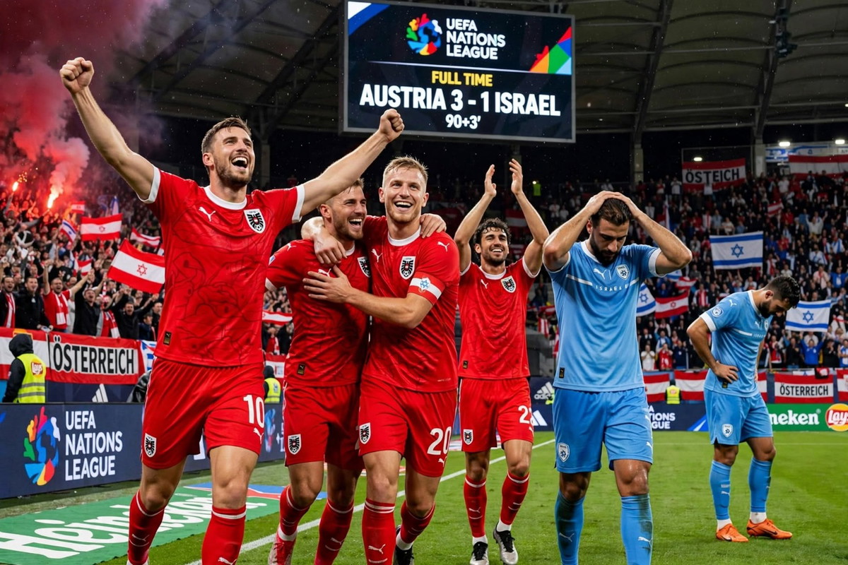 النمسا تلحق هزيمة قاسية بالمنتخب الإسرائيلي (3-1) في افتتاح مشواره بدوري الأمم الأوروبية