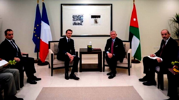 الملك عبدالله الثاني لدى لقائه ماكرون: العدوان المستمر على غزة ستكون له عواقب كارثية على المنطقة