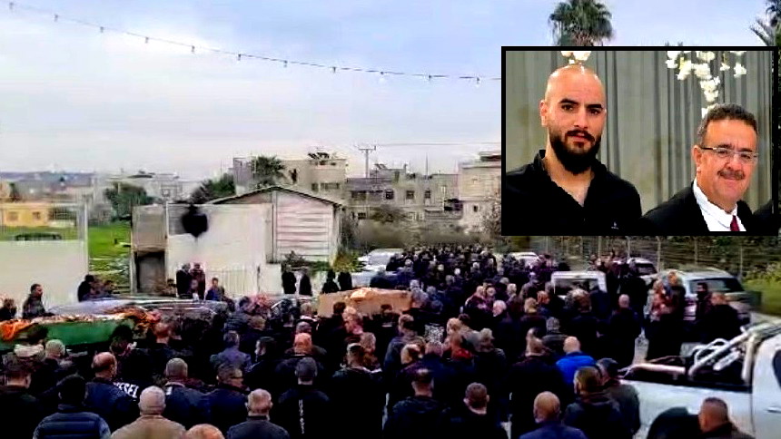 بالحزن والأسى.. جماهير غفيرة تشيع جثماني ضحيتي حادث الطرق المروع علي أبو ذيبة وابنه محمد من طرعان