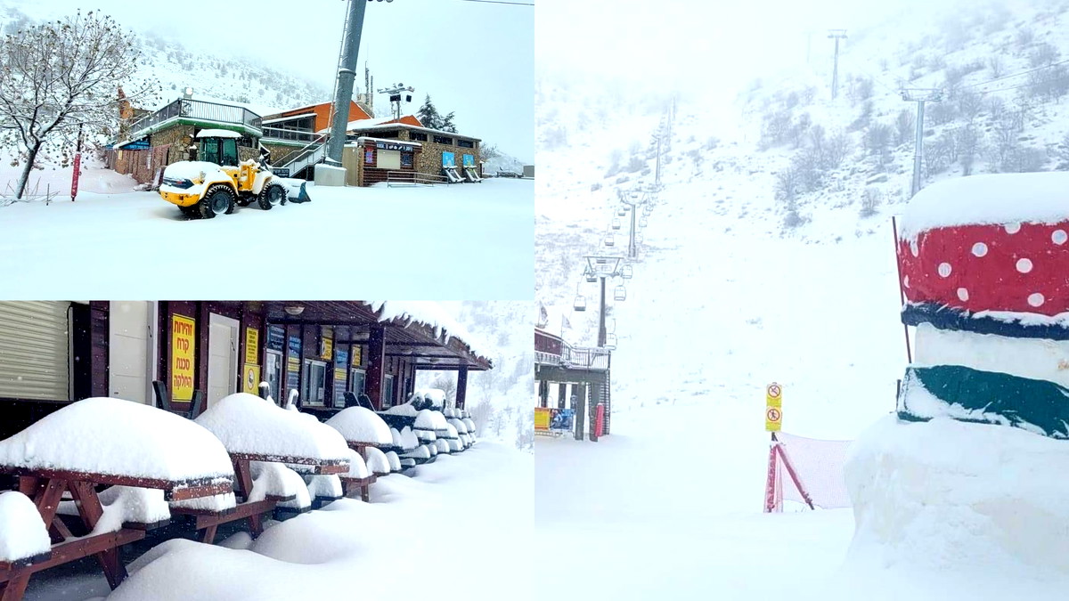 بالصّور- قمة جبل الشيخ تتزيّن بحلتها البيضاء وإدارة المنتجع تؤكّد: المكان لا يزال مغلقًا بسبب الأوضاع الأمنية