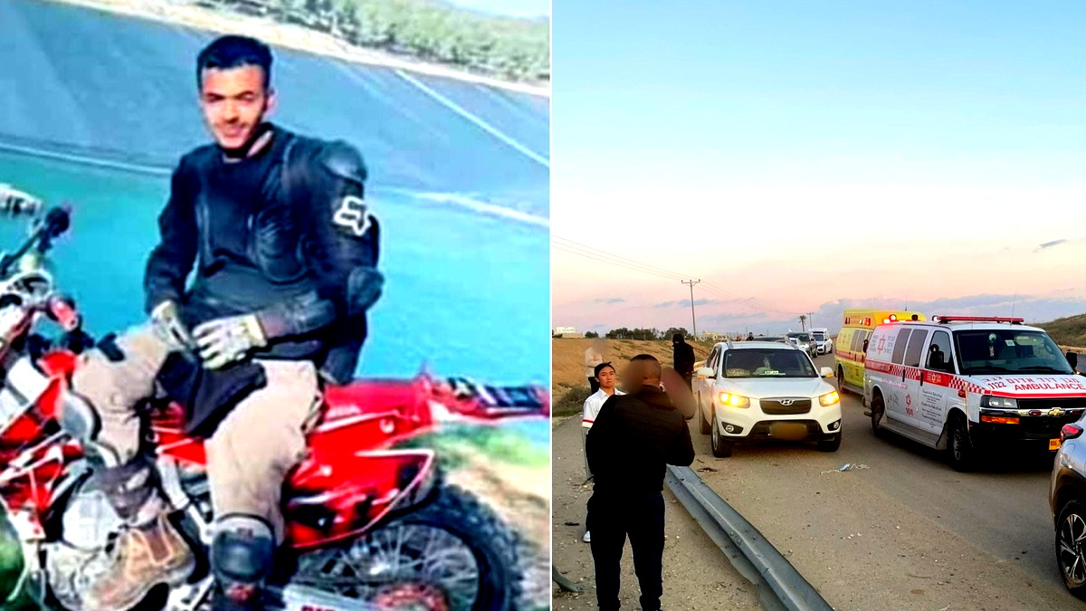 مصرع الشاب معدي صقر محيسن ابو مساعد اثر حادث دراجة نارية في حورة بالنقب