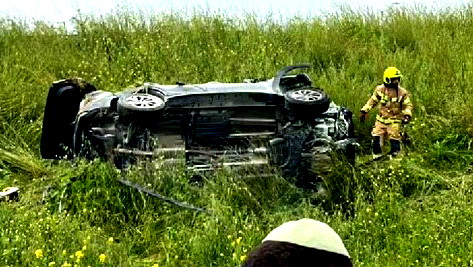 اصابتان احداها خطيرة في حادث طرق مروع قرب باقة الغربية 