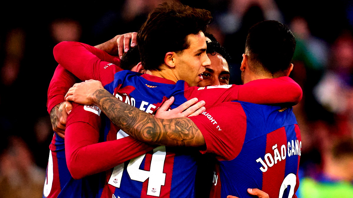 برشلونة يتألق ويهزم ضيفه خيتافي برباعية