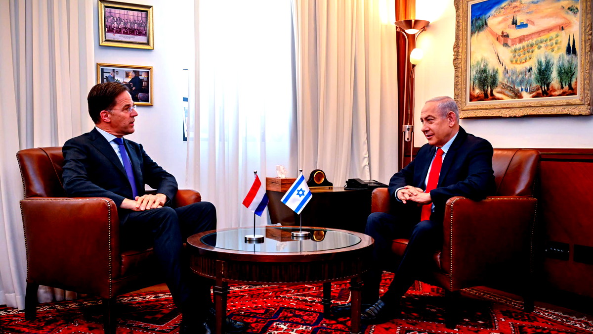  رئيس الوزراء الاسرائيلي بنيامين نتنياهو يلتقي رئيس الوزراء الهولندي مارك روته