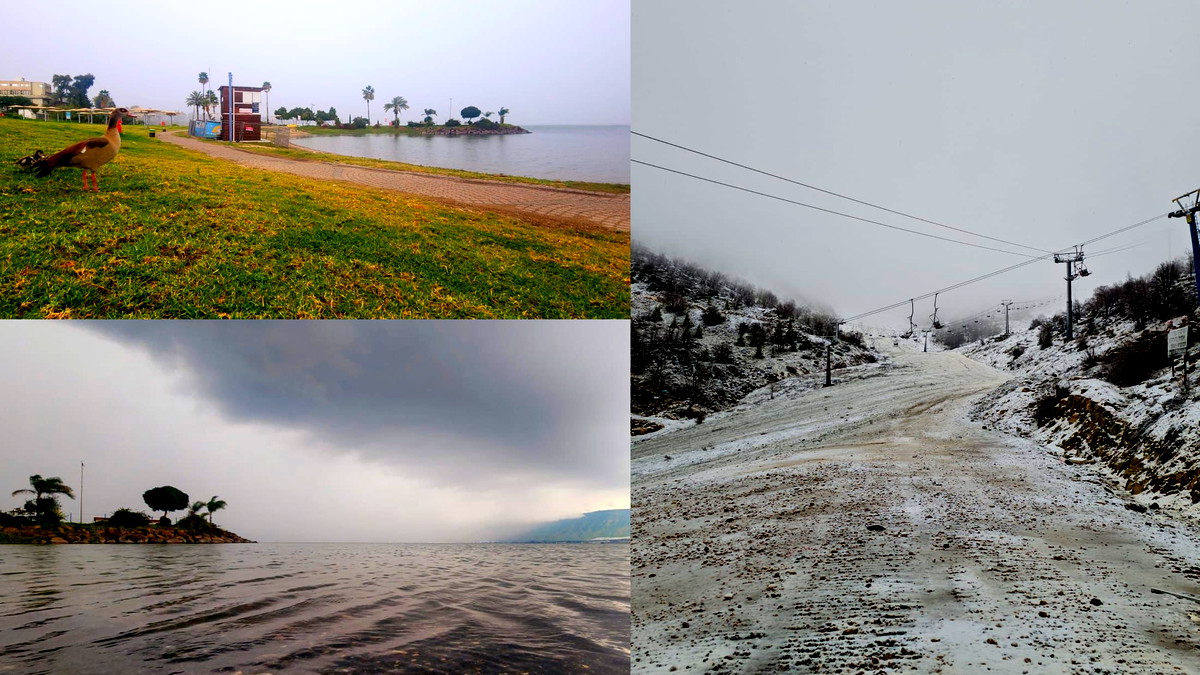 الزّائر الأبيض يحلّ ضيفًا من جديد| الثلوج تكسو قمّة جبل الشّيخ وارتفاع آخر على منسوب المياه في بحيرة طبريا