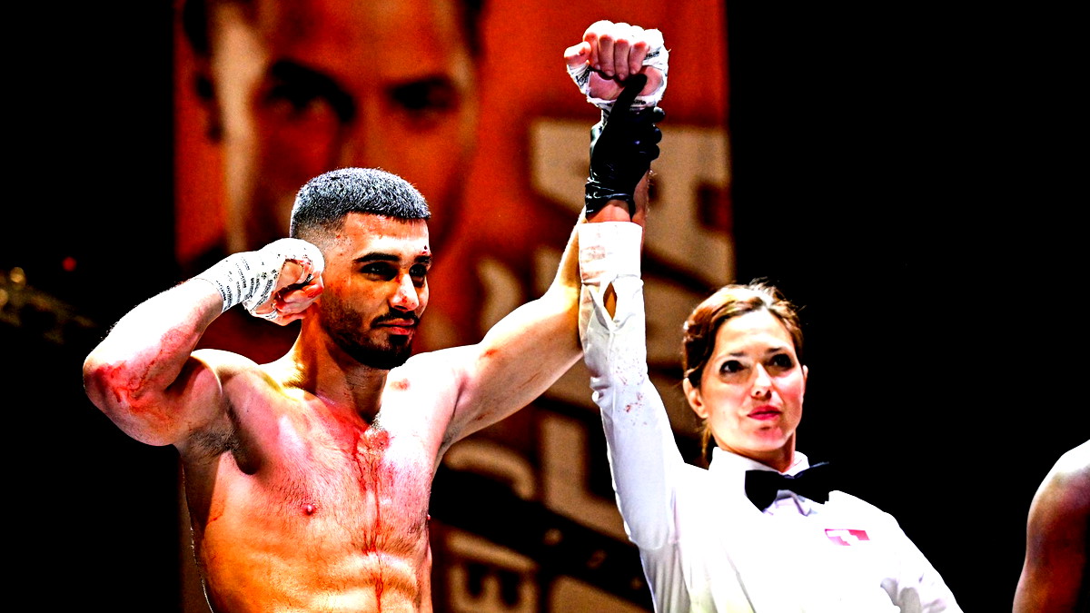 على خطى الأساطير في عالم الإحتراف للملاكمة- بطل الملاكمة احمد شتيوي من الناصرة يتألق في مباراته الأخيرة في سويسرا