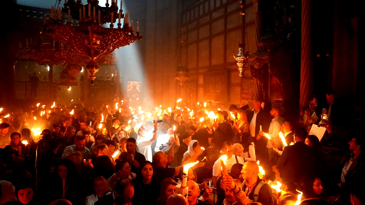 نشاط الشرطة لمراسم احتفال سبت النور 2024 الذي أقيم اليوم في البلدة القديمة في القدس