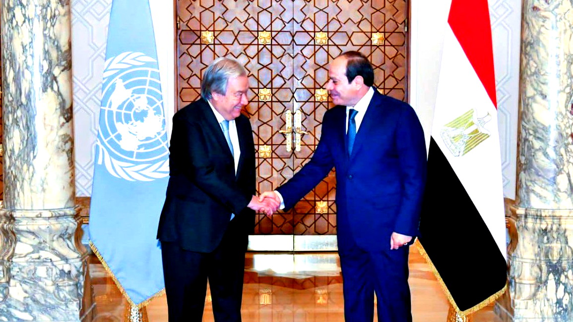 الرئاسة المصرية: السيسي وغوتيرش يحذران من العواقب الإنسانية الهائلة للهجوم الإسرائيلي على رفح