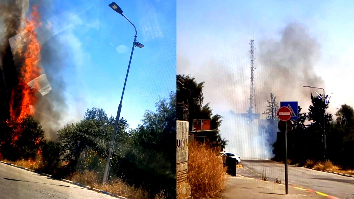 القدس: طواقم الإطفاء والانقاذ تعمل على إخماد حريق شبّ في منطقة مفتوحة بالقرب من الجامعة العبرية