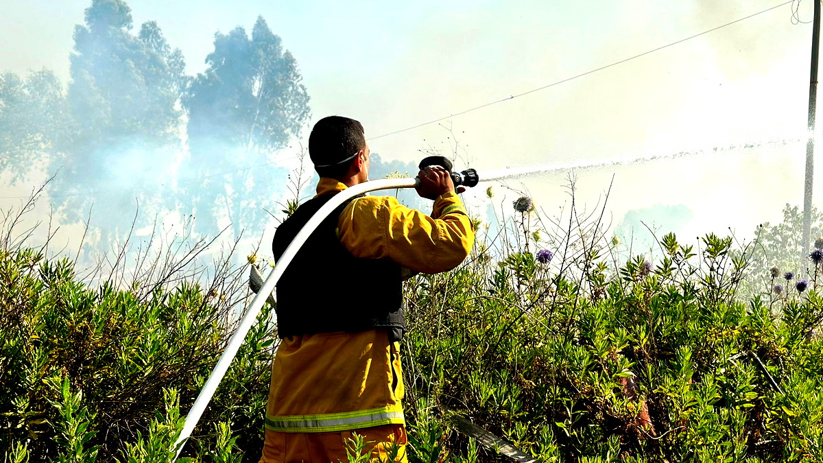 (فيديو وصور) اغلاق شارع رقم 87 بالجولان اثر سقوط صواريخ واندلاع حرائق