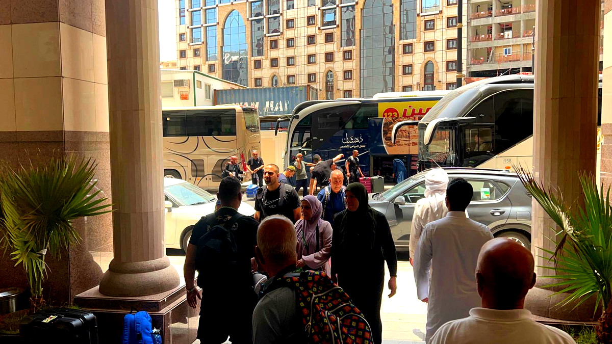 فيديو وصور| وصول فوج اخر من حجاج مدينة ام الفحم الى المدينة المنورة