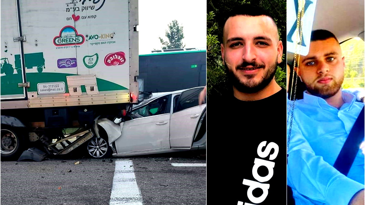 مصرع الشابين عبدالرحمن حسن وزيد مرعي من المشهد اثر حادث طرق مروع قرب شفاعمرو