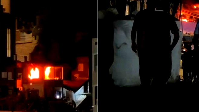 طرعان: اندلاع النيران بمنازل خلال تشييع جثمان ضحية جريمة القتل عامر عدوي 