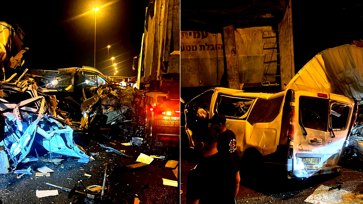 مصرع شخص واصابة اخرين بحادث طرق على شارع 6 قرب يوكنعام 