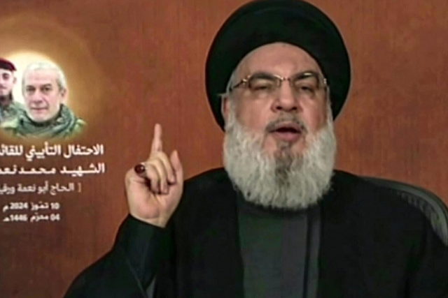 نصر الله يعلق على إعلان إسرائيل استهدافها محمد الضيف وقادة من حماس