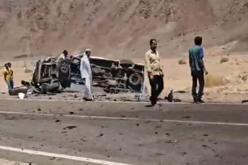 حادث مروع على طريق شرم الشيخ.. إصابة عائلة من أم الفحم