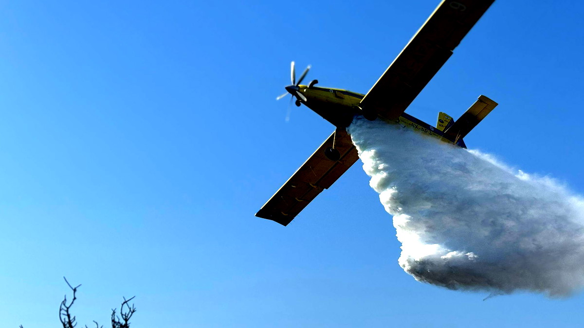 أم الفحم: أربعة طائرات تعمل على إخماد حريق كبير إندلع في منطقة وعرية بالقرب من شارع 65  