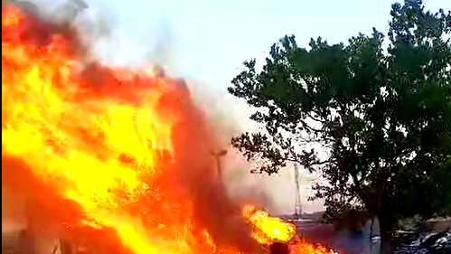 منطقة القدس: نشوب حرائق عُقب سقوط شظايا خلال التصدي لقذائف صاروخية