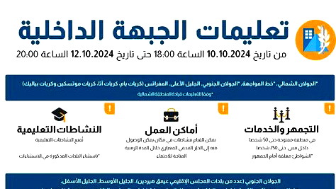 قيادة الجبهة الداخلية تقرر تخفيف القيود في بعض مناطق الشمال