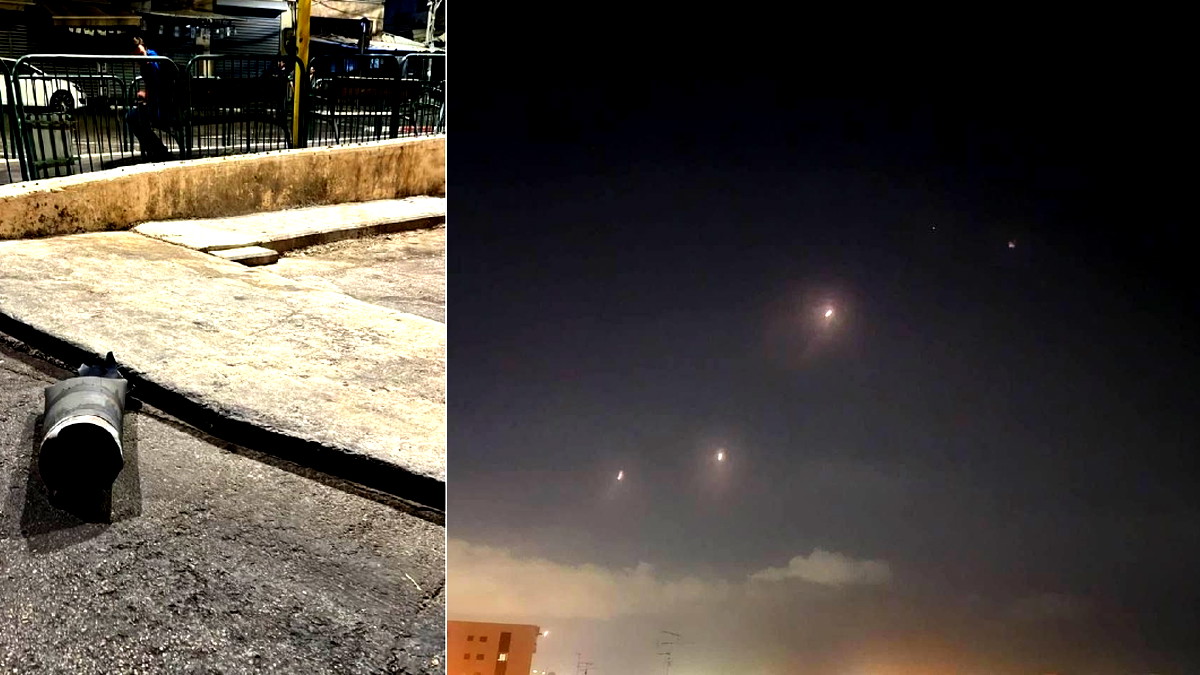 انفجارات تهز منطقة حيفا بعد اطلاق صواريخ من لبنان