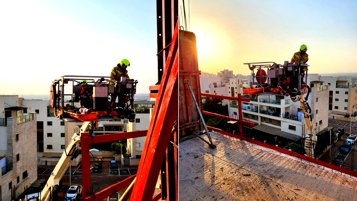 منطقة المركز: تخليص عامل مصاب خلال عمله على سقالات