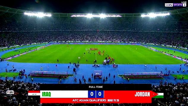 التعادل السلبي يحسم قمة الأردن والعراق في تصفيات كأس العالم