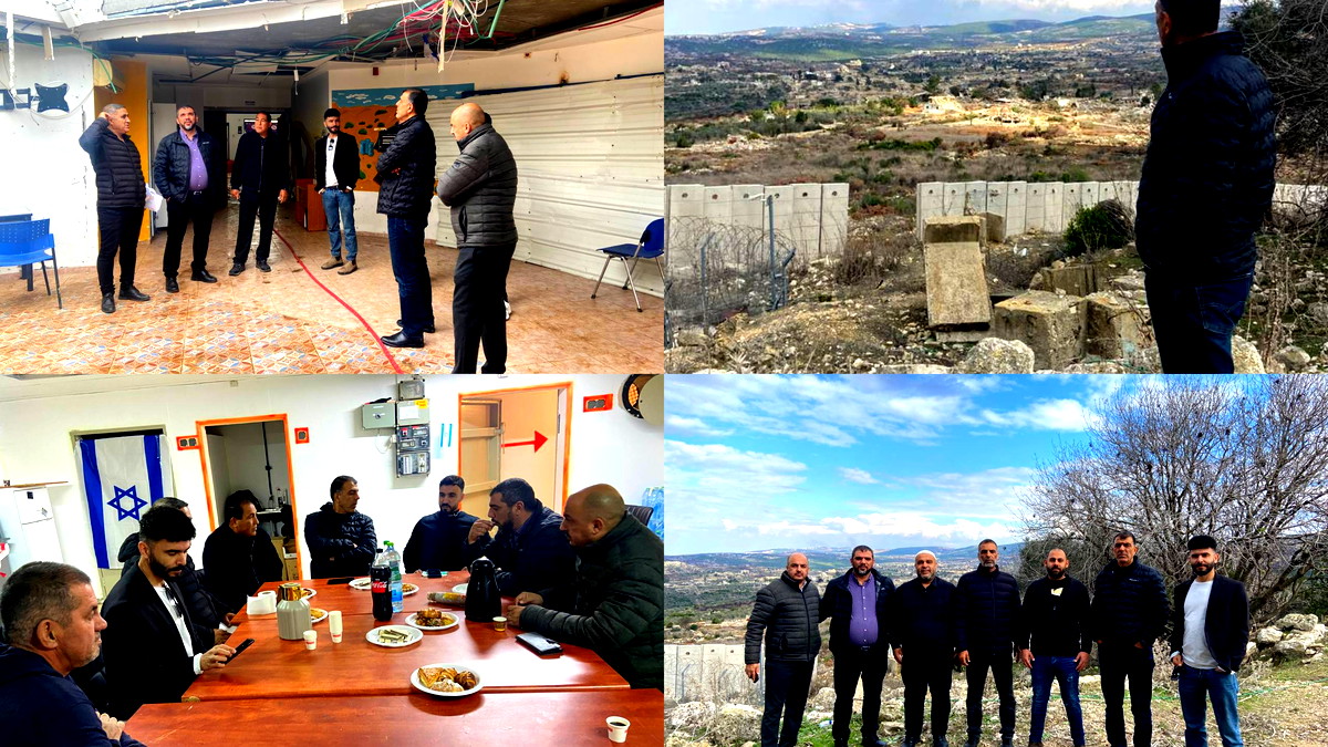 وفد الحركة الإسلامية والموحدة برئاسة النائب ياسر حجيرات بزيارة تفقديّة للأهل في العرامشة بعد توقّف الحرب