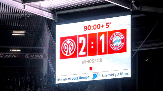 ماينز يُكبد بايرن ميونيخ أول هزيمة في الدوري الألماني