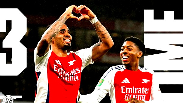 هاتريك جيسوس يقود أرسنال إلى نصف نهائي كأس الرابطة