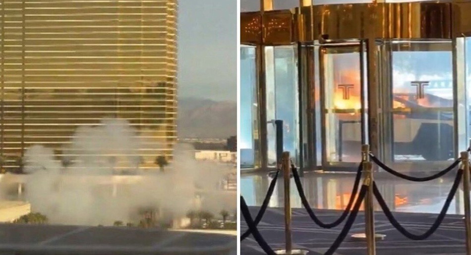 انفجار سيارة "تسلا سايبرترك" عند مدخل فندق ترامب في لاس فيغاس