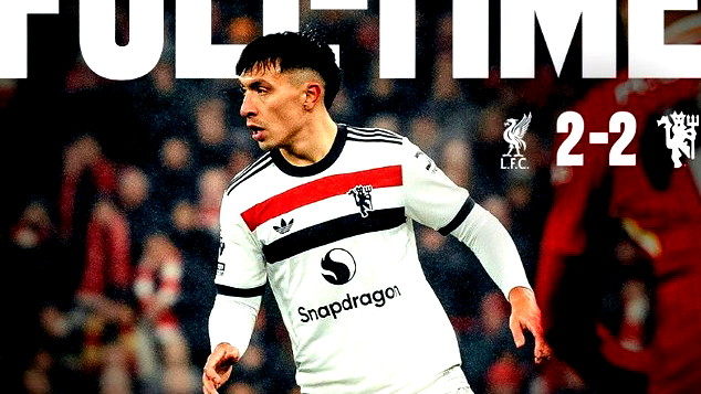 مانشستر يونايتد يحفظ ماء وجهه بخطف نقطة من ليفربول