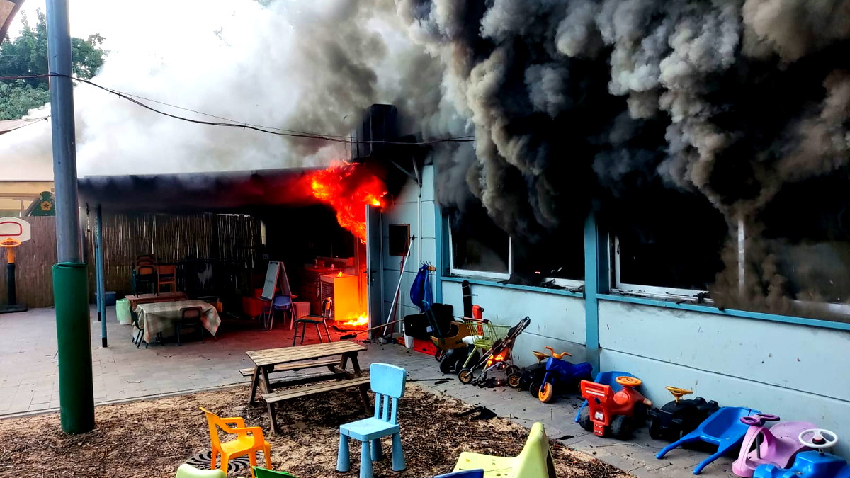 هود هشارون: اندلاع حريق في روضة اطفال