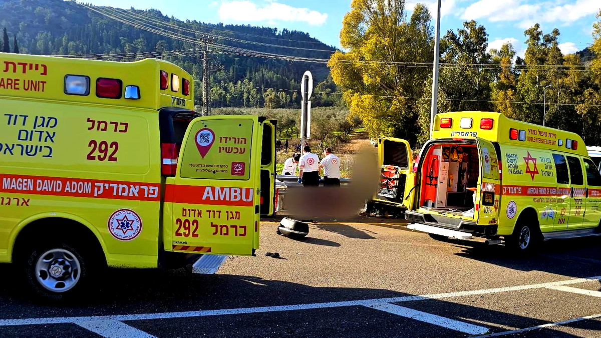 مصرع امرأة (40 عامًا) وإصابة آخر بجراح متوسطة إثر حادث ذاتي على شارع 6 بالقرب من يوكنعام