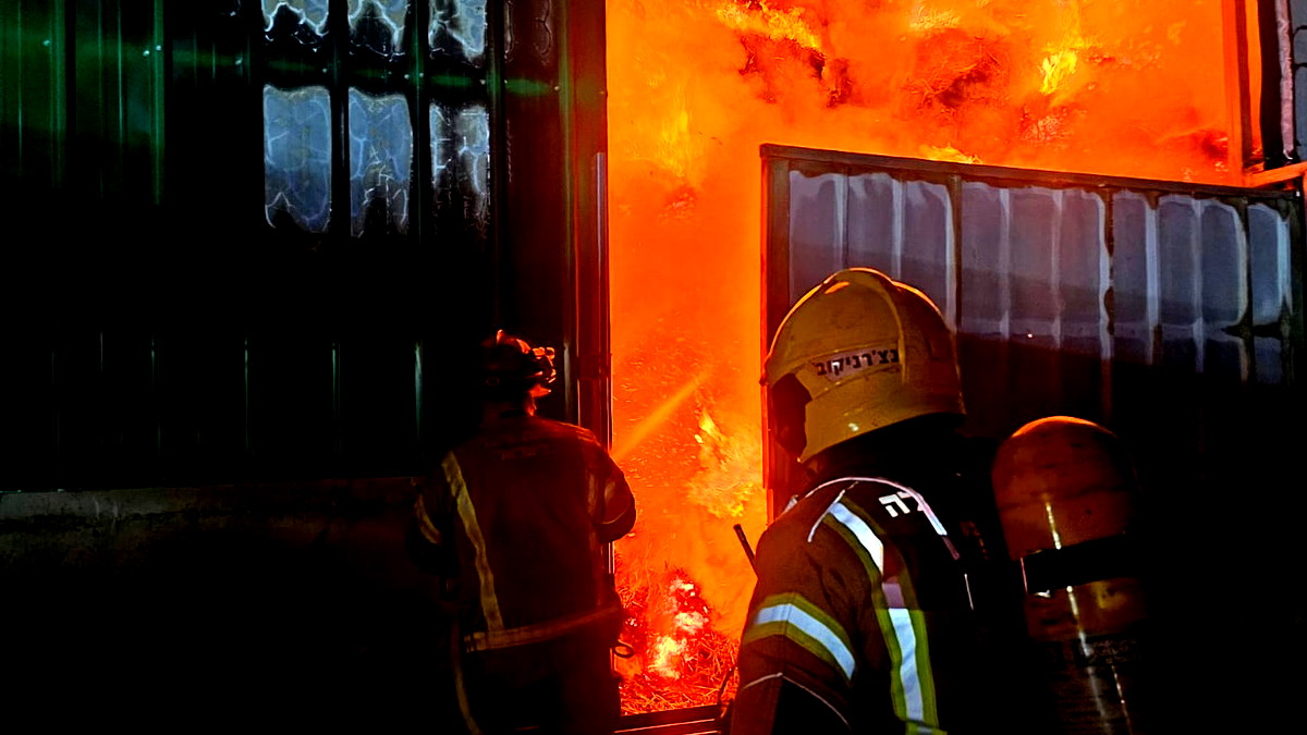 حريق كبير في تبان للقش بمنشية زبدة