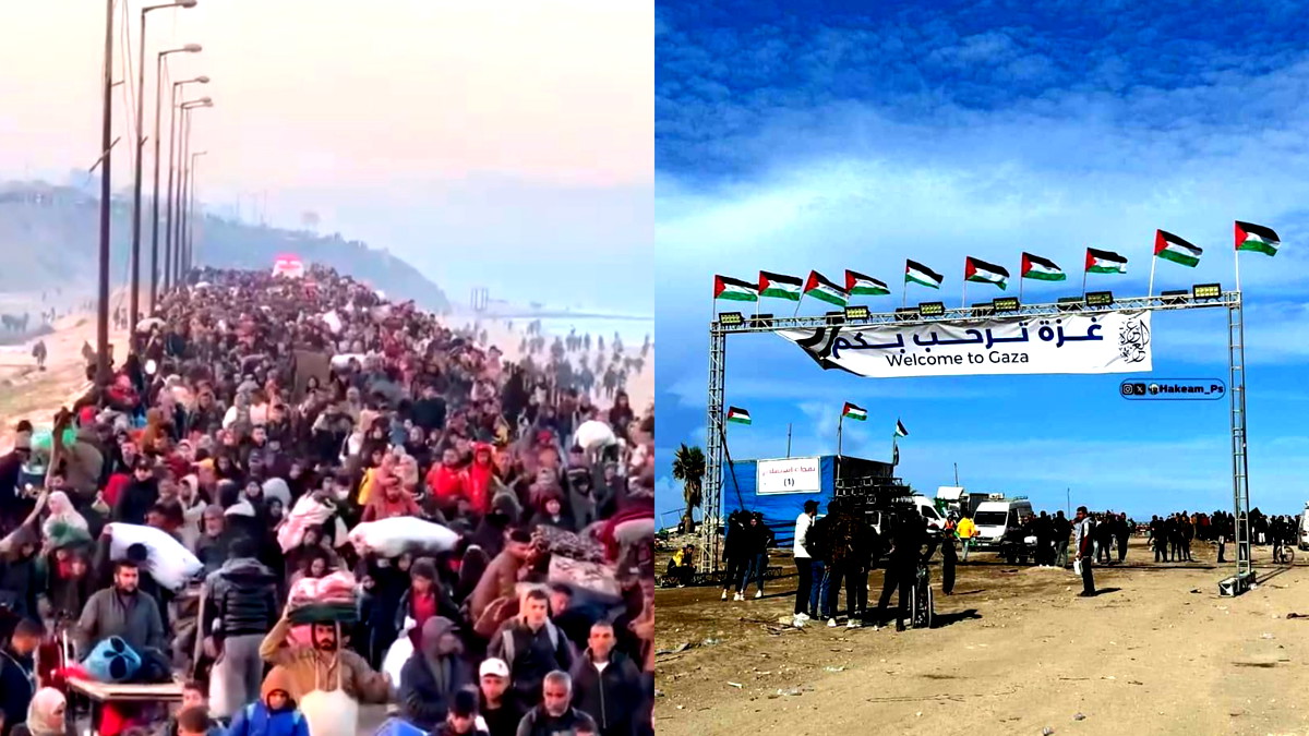 مع انسحاب الجيش الإسرائيلي من محور نتساريم... آلاف النازحين يعودون إلى مدينة غزة وشمال القطاع