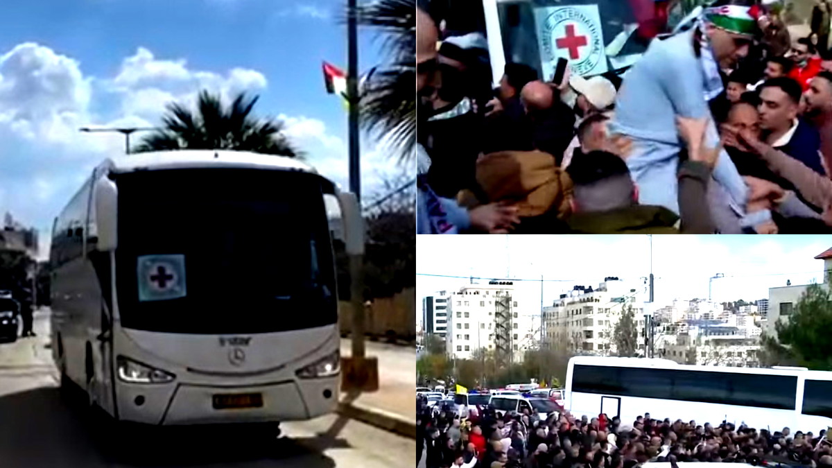 بدء الإفراج عن الأسرى الفلسطينيين... وصول حافلة أسرى محررين إلى رام الله