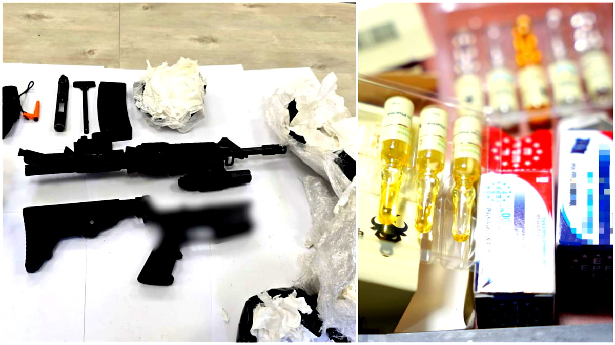 فيديو وصور - ضبط بندقية m16 ومنشطات غير قانونية لكمال الاجسام خلال حملة واسعة في دير الاسد