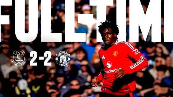 مانشستر يونايتد ينتفض في 18 دقيقة لينتزع التعادل ضد إيفرتون