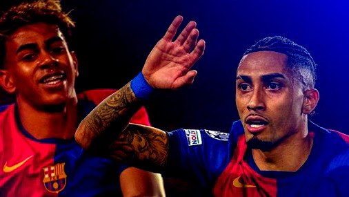 برشلونة "رافينيا ويامال" يعبر بنفيكا في دوري الأبطال