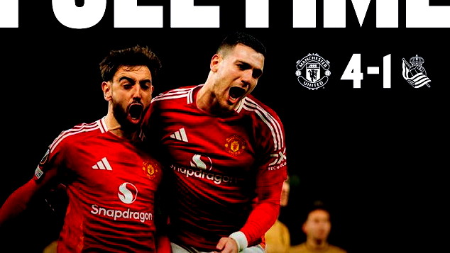 "هاتريك" فيرنانديز يقود مانشستر يونايتد إلى ربع نهائي الدوري الأوروبي