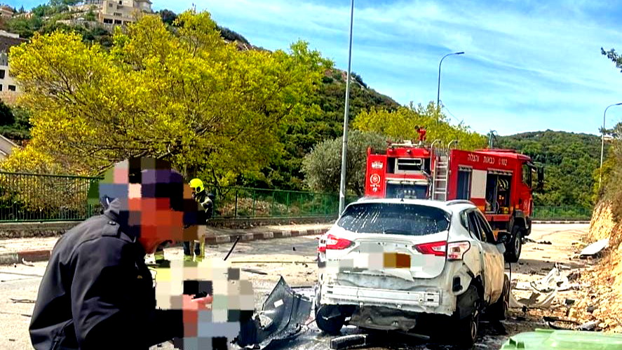 إصابة شاب (40 عامًا) بجروح متوسّطة من جرّاء انفجار عبوة ناسفة داخل مركبة في بيت جن