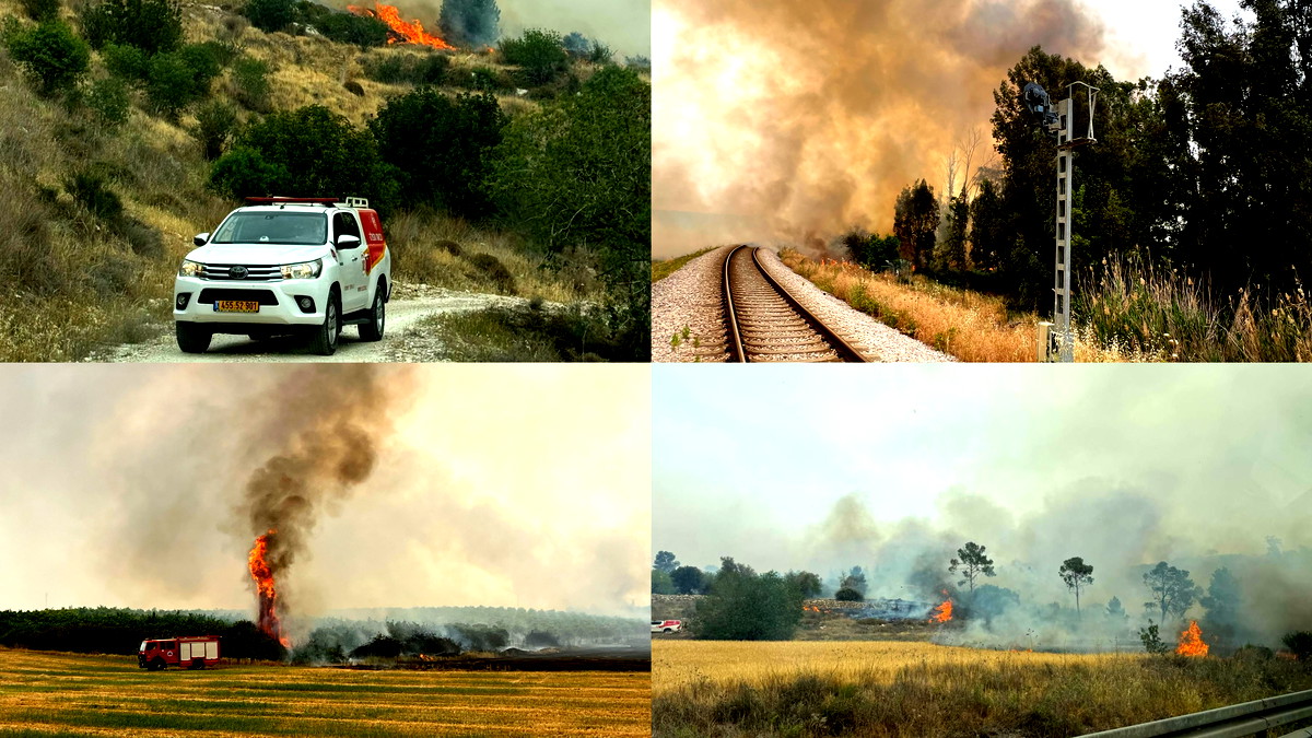 إعلان حالة الطوارئ!| العديد من طواقم الإطفاء وبمساندة مروحيات تعمل على إخماد حرائق هائلة اندلعت في منطقتي القدس والجنوب